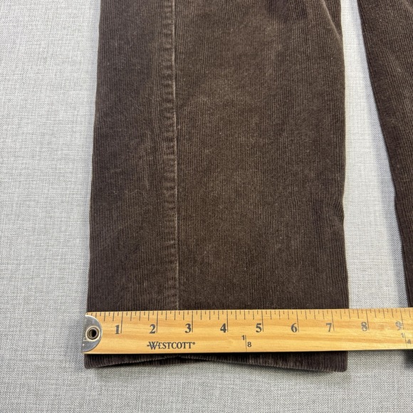 L.L. Bean Pants Womens 8 Petites Brown Corduroy Dress Pants Pleated Straight - Picture 6 of 8